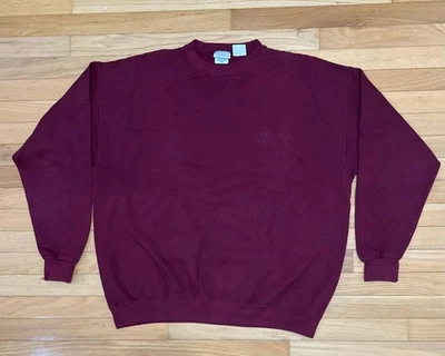 Moletom Arizona Jean Company Burgundy Crewneck Extra Grande – Ajuste Feminino Oversized, EUA - Imagem 1 de 4