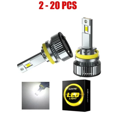 2-20X H8 H11 Headlight H9 LED Bulb Beam Hi/Lo Super Bright 6500K White Universal - Image 1 of 4