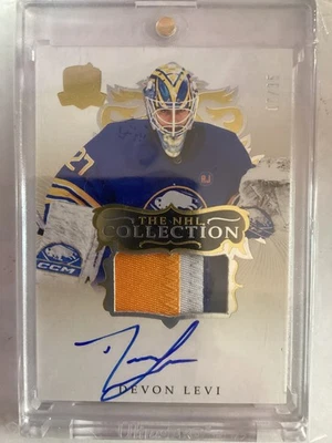 2023-24 Upper Deck THE CUP Devon Levi /35 !!! Rookie Patch Auto RPA Sabres - Image 1 of 2