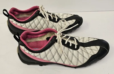 FOOTJOY Summer Series WOMEN'S GOLF SHOES, WHT / PINK/BLK-98968 SZ 8 Medium - Image 1 of 4