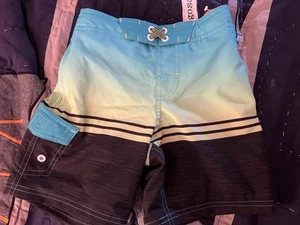 NWT Wonder Nation Gradient Swim Trunks with Stripes; Size 4-5 - Picture 1 of 4