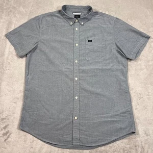 RVCA Hemd Herren Extra Large Grau Blau Slim Fit Kurzarm Knopfleiste Kragen - Bild 1 von 9