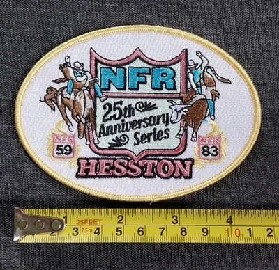 Rodeo Souvenir 25th Anniversary Bronco Bustin Rodeo Iron On Collectors Patch - Image 1 of 4