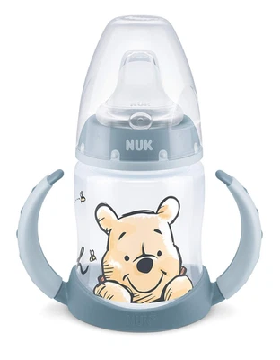 NUK Trinklernflasche First Choice+ Disney Winnie Puuh blau 6-18 Monate 150ml - Bild 1 von 4