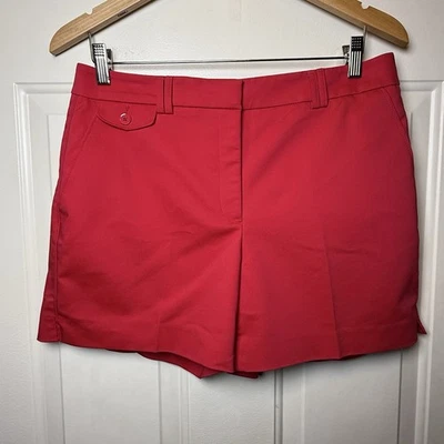 WHBM WHITE HOUSE BLACK MARKET The 5" Short Size 10 Red EUC - Image 1 of 4