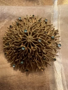 Vintage Corocraft  Brooch Pin Gold Tone Signed - Picture 1 of 8