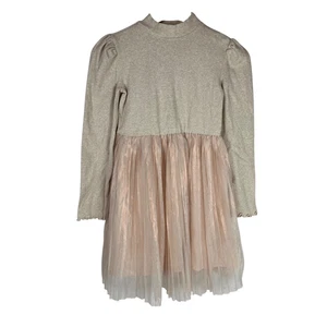 Gap Girls Medium Cream Pink Shimmer Tulle Dress - Picture 1 of 8