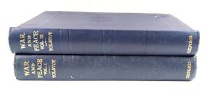 Vintage  Small Hardcovers WAR & PEACE By Leo Tolstory Volumes 1 & 3 OXFORD 1940s