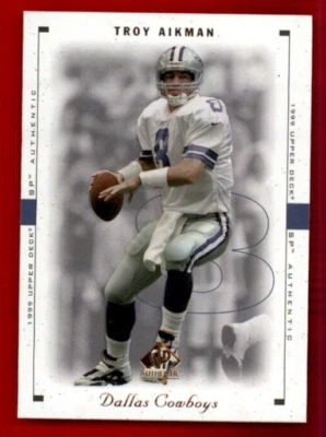 1999 SP Authentic #1 Troy Aikman Sample. - Image 1 of 2