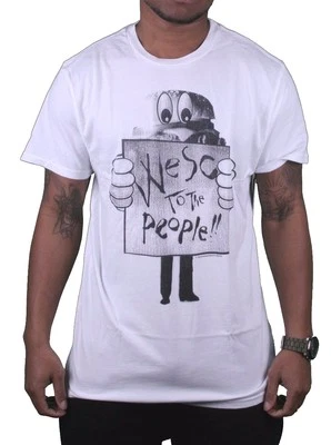 Camiseta Wesc Para Hombres We Are Superlative Conspiracy Blanca Protesta Birger Burger Nueva con Etiquetas Foto 1 de 2