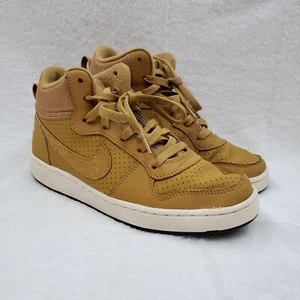 Nike Shoes Youth Size 6 Wheat Court Borough Mid GS Sneakers Athletic 839977-701 - Picture 1 of 10