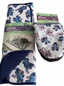 Disney Küche Lilo & Stitch 2 Stück Ofen Mini Handschuhe Topf Halter Neu mit Etikett Geschirr Trocknen Matte - Bild 1 von 6