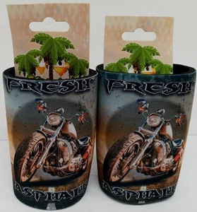 Lote de 2 enfriadores de latas de cerveza de asfalto fresca Koozie vacaciones de primavera........5H - Imagen 1 de 1