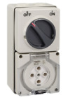 Clipsal 56 Series 56c532 Grey Switched Socket Outlet 500v 5-pins Round 