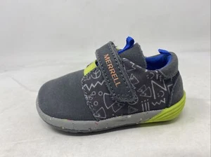 Merrell Unisex Kids' M-Bare Casual Shoes, Grey/Neon, 4M US - Picture 1 of 9