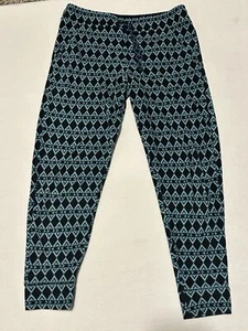Patagonia Snap-T Pants Jogger sz. M Synchilla Aztec Blue Fleece Drawstring Waist - Picture 1 of 8