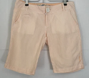 ONIELL womens stripe white orange Seashore shorts size 5 - Picture 1 of 5