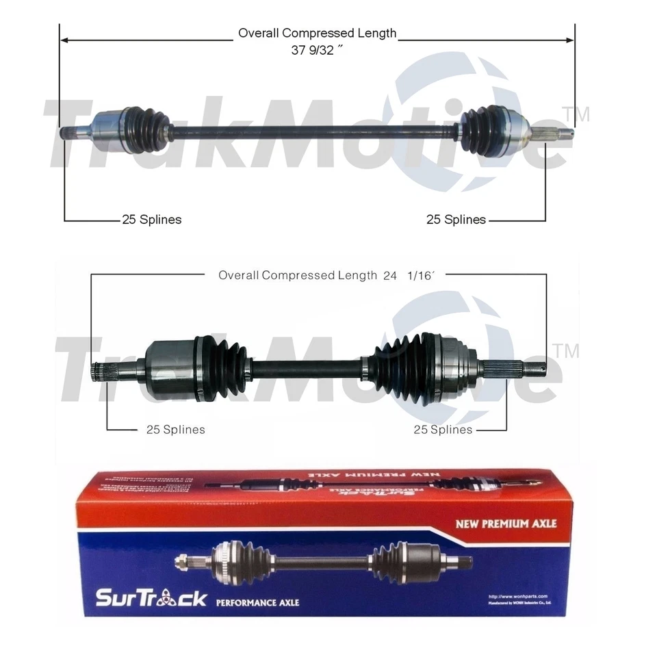 Juego de pares de 2 ejes delanteros CV SurTrack para Eagle Summit Expo LRV Colt 2,4 tracción delantera Foto 1 de 1