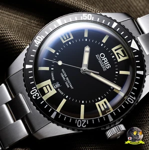 Oris Divers Sixty-Five 40mm Black Dail Men's Watch 733 7707 4064M NEW - Picture 1 of 13