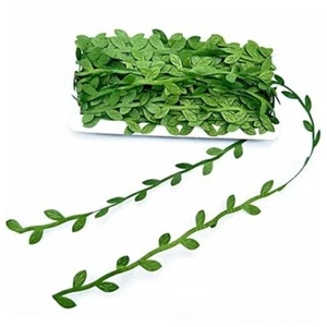  132 Ft Artificial Vines,Green Leaf Gift Wrapping Trim 132 Feet Olive Green - Picture 1 of 6