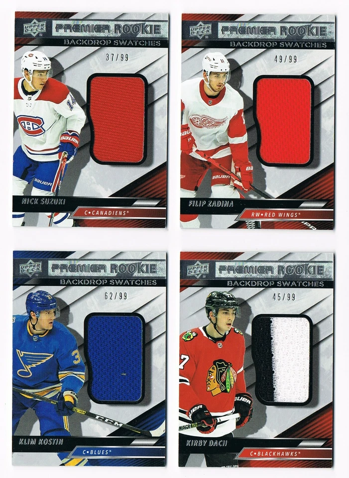 2019-20 Upper Deck Premier Rookie Backdrop Swatches Jersey /99 Pick From List !! - Image 1 of 1