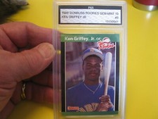 Ken Griffey Jr. ,  Dunruss "The ROOKIES" , 1989 , #3 ,Graded Gem Mint 10