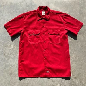 Camicia da lavoro Dickies da uomo cotone maniche corte indossata in trafilata meccanica taglia M - Foto 1 di 6