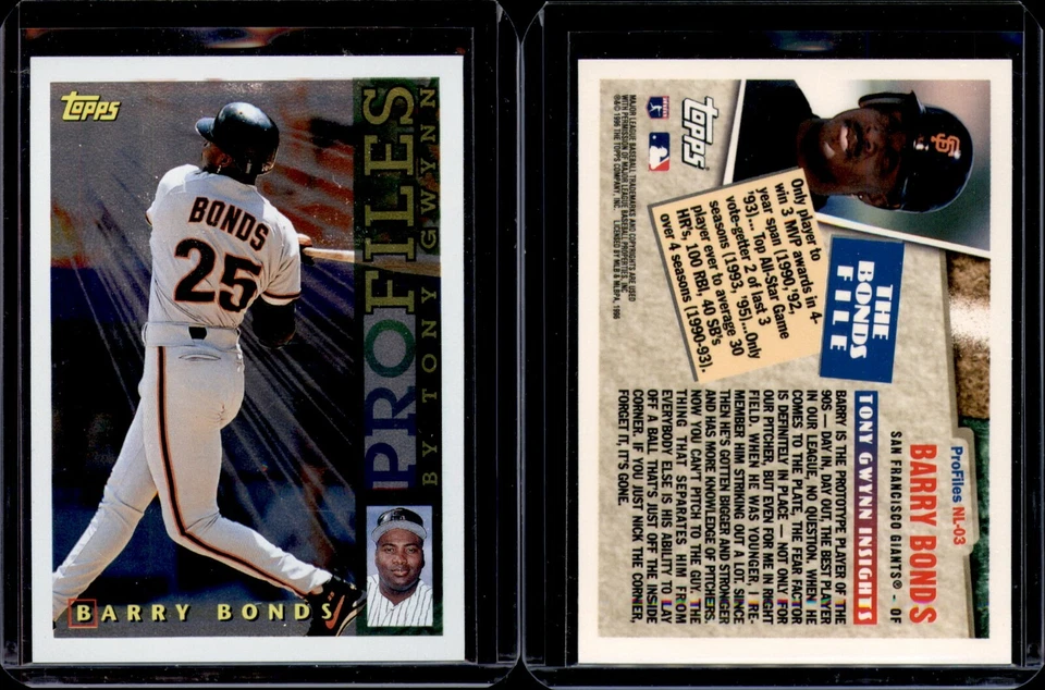 1996 Topps Profiles Barry Bonds #NL-03 - Image 1 of 1