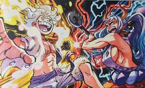 One Piece TCG Luffy Gear 5 & Yamato Playmat High Quality Rubber Mat and Print