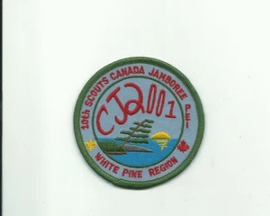 AD SCOUT CANADA 2001 CANADIAN JAMBOREE WHITE PINE REGION CONTINGENT PATCH PEI CJ - Picture 1 of 1