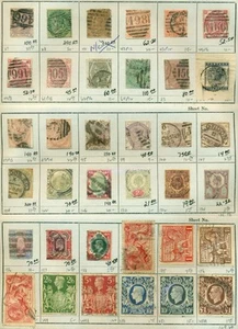 GREAT BRITAIN, Early group of 47 different, used, F/VF to VF, Scott $2,678.00 - Picture 1 of 2