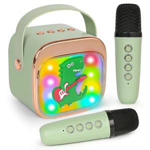 Dinosaur Karaoke Machine for Kids, Portable Mini Karaoke Machine with 2 Wirel... - Picture 1 of 6