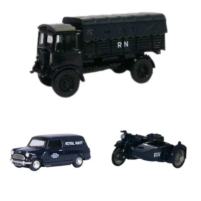 Oxford Diecast 1/76 Scale Royal  Navy set of 3 models  AEC/MINI/BSA - Image 1 of 4