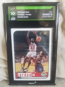1998-99 Upper Deck UD Choice Preview - Michael Jordan #23 Graded DEGREE 10 - Picture 1 of 3