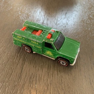 1974 Hot Wheels Redline Rescue Ranger Fire Forest Service Truck Green - Picture 1 of 6