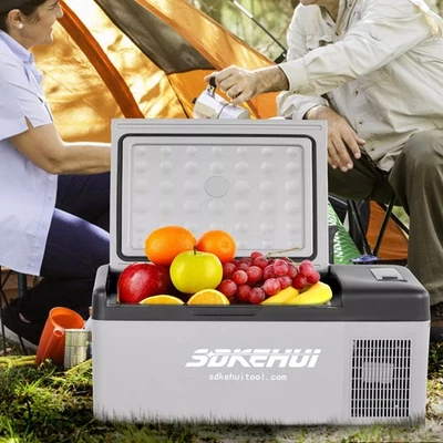 MARKENLOS Auto Kühlbox Kompressor 60W Kühlschrank 15L Tragbare Gefrierbox APP 12V 24V DE