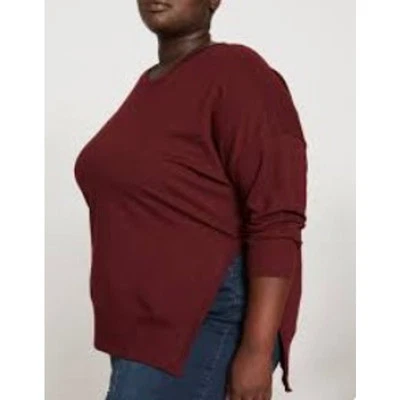 Sudadera Universal Estándar Clásica Terry Ligera Lado Abierto Borgoña 2XS o Med Foto 1 de 4