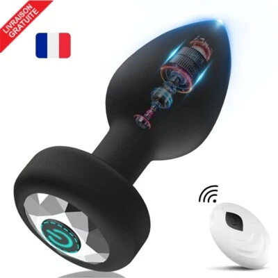 Plug Anal Vibrant Sextoy Femme Homme 10 Modes De Vibrations USB Télécommande