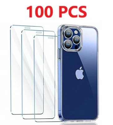 100pcs For iPhone12 Pro / Max/ Mini Premium Tempered Glass Screen Protector - Image 1 of 4