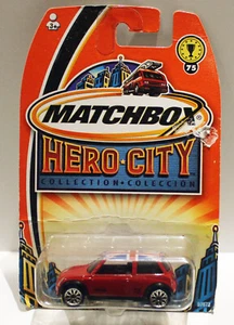 Matchbox Hero City (2003) rot Mini Cooper S schöne Karte - Bild 1 von 2