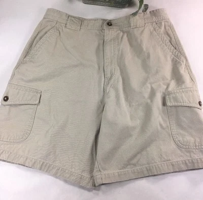 Pantalones cortos para hombre Prewick & Moore 36" caqui, 100 % algodón, Foto 1 de 4