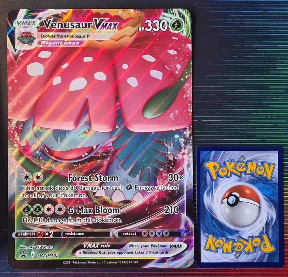 JUMBO/OVERSIZED Venusaur VMAX - SWSH102 Sword & Shield Promo - Pokemon Card - Image 1 of 1