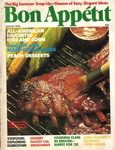 Bon Appetit August 1978 Single Issue Magazine. All-American Ribs and Corn - Picture 1 of 1