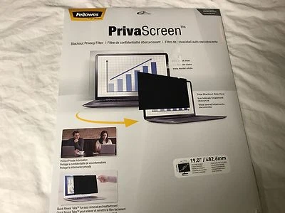  Fellowes® PrivaScreen Blackout Privacy Filter for 19" LCD Monitor / Notebook  - Image 1 of 2