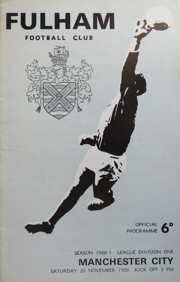 Fulham v Manchester City 1966-67 - Division 1 - 26 November 1966 - Image 1 of 1