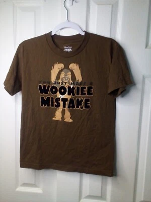 Camisa Parques Disney Star Wars Niños M Wookiee Error Manga Corta Marrón Foto 1 de 4