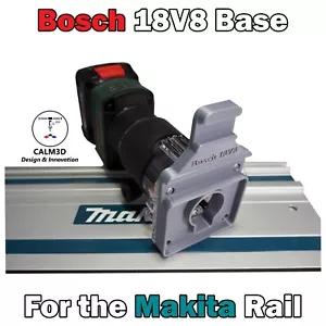 Base de enrutador de ajuste compatible Bosch 18V8 para usar en riel guía Makita - INC P&P - Imagen 1 de 11