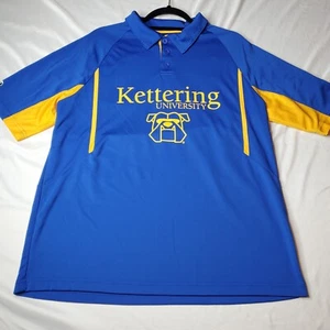 Kettering University T-shirt Polyester Shortsleeve Blue Mens L 22.5x28.5 Go Pro - Picture 1 of 17