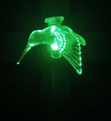 1 Juego de Alas de Colibrí Abajo Acrílico Transparente Solar Jardín Patio Estaca Luz  Foto 1 de 4