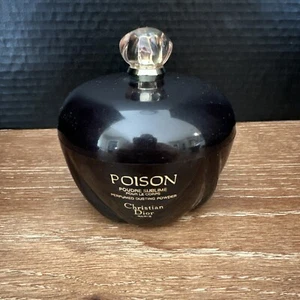Vtg Christian Dior POISON Collectible Perfume Dusting Powder Purple Apple Holder - Picture 1 of 7